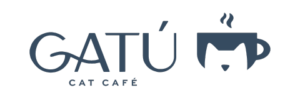 Gatú Cat Café Azul Logotipo Completo